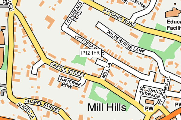 IP12 1HR map - OS OpenMap – Local (Ordnance Survey)