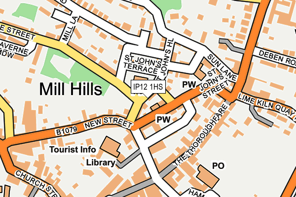 IP12 1HS map - OS OpenMap – Local (Ordnance Survey)