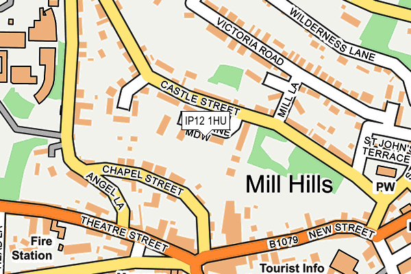 IP12 1HU map - OS OpenMap – Local (Ordnance Survey)