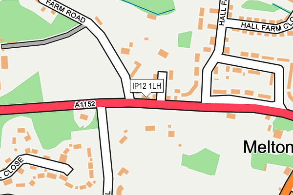 IP12 1LH map - OS OpenMap – Local (Ordnance Survey)