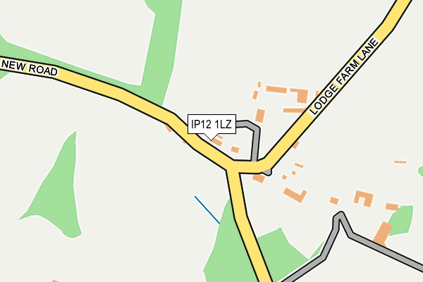 IP12 1LZ map - OS OpenMap – Local (Ordnance Survey)