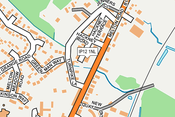 IP12 1NL map - OS OpenMap – Local (Ordnance Survey)