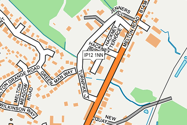 IP12 1NN map - OS OpenMap – Local (Ordnance Survey)