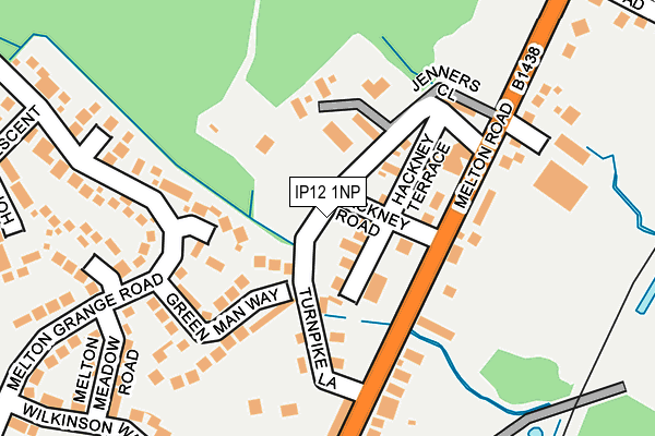 IP12 1NP map - OS OpenMap – Local (Ordnance Survey)