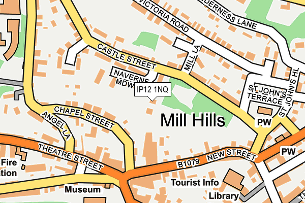 IP12 1NQ map - OS OpenMap – Local (Ordnance Survey)