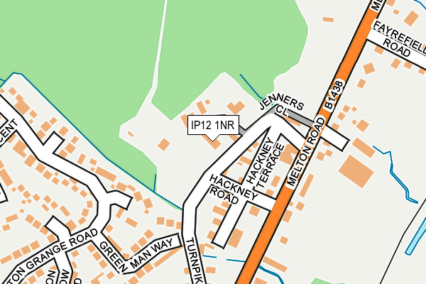 IP12 1NR map - OS OpenMap – Local (Ordnance Survey)