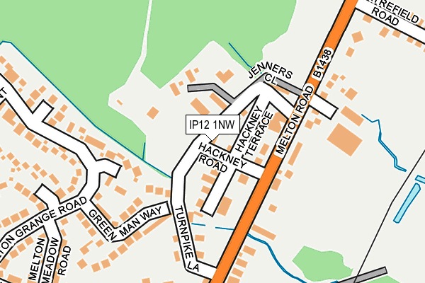 IP12 1NW map - OS OpenMap – Local (Ordnance Survey)