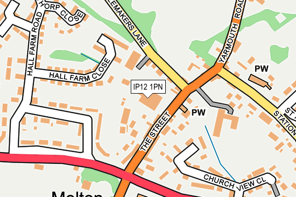 IP12 1PN map - OS OpenMap – Local (Ordnance Survey)