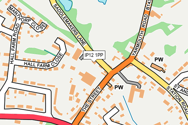 IP12 1PP map - OS OpenMap – Local (Ordnance Survey)