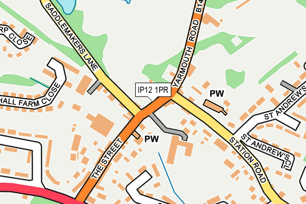 IP12 1PR map - OS OpenMap – Local (Ordnance Survey)