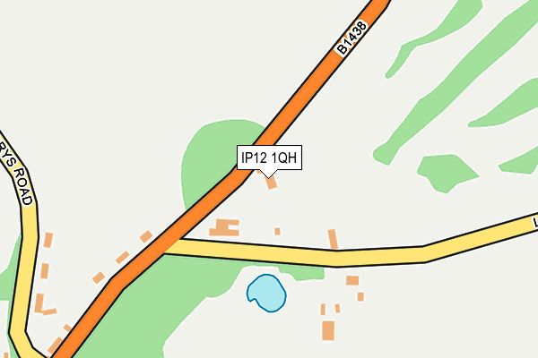 IP12 1QH map - OS OpenMap – Local (Ordnance Survey)