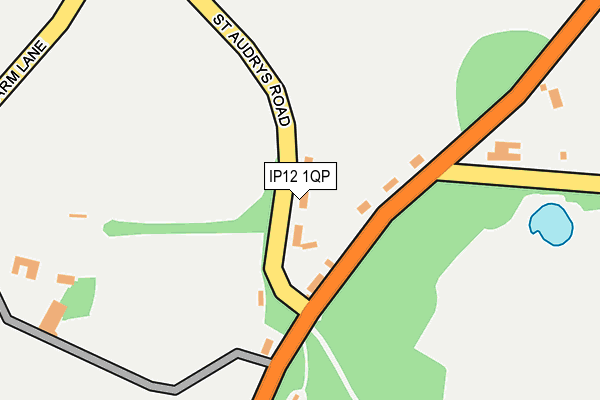 IP12 1QP map - OS OpenMap – Local (Ordnance Survey)