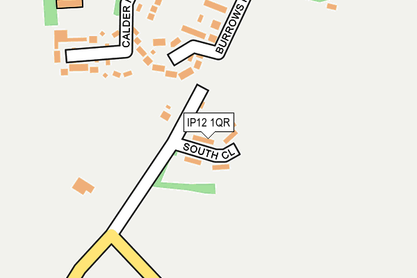 IP12 1QR map - OS OpenMap – Local (Ordnance Survey)