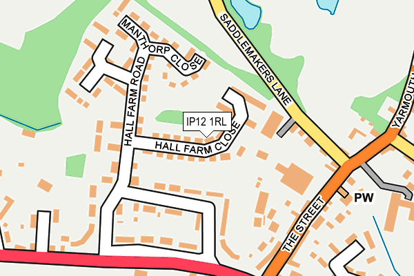 IP12 1RL map - OS OpenMap – Local (Ordnance Survey)