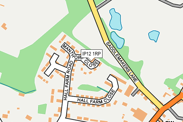IP12 1RP map - OS OpenMap – Local (Ordnance Survey)