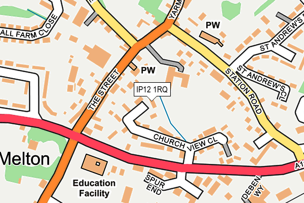 IP12 1RQ map - OS OpenMap – Local (Ordnance Survey)
