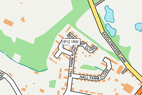 IP12 1RW map - OS OpenMap – Local (Ordnance Survey)