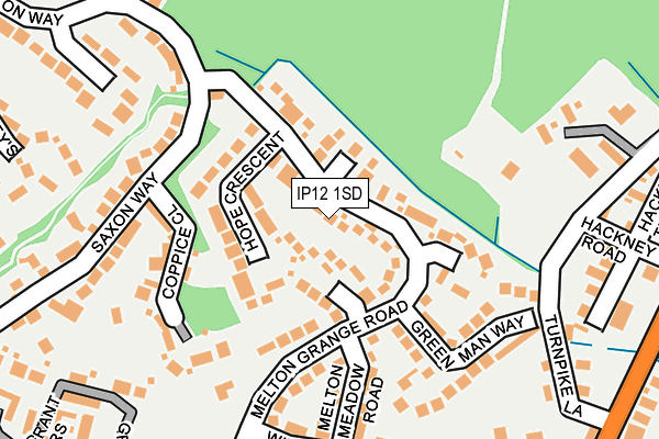 IP12 1SD map - OS OpenMap – Local (Ordnance Survey)