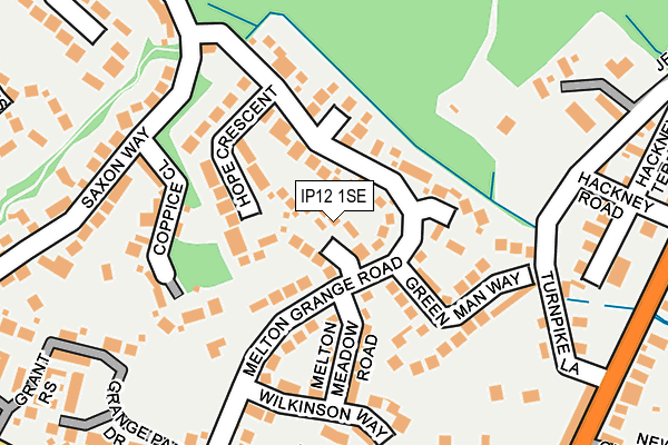 IP12 1SE map - OS OpenMap – Local (Ordnance Survey)