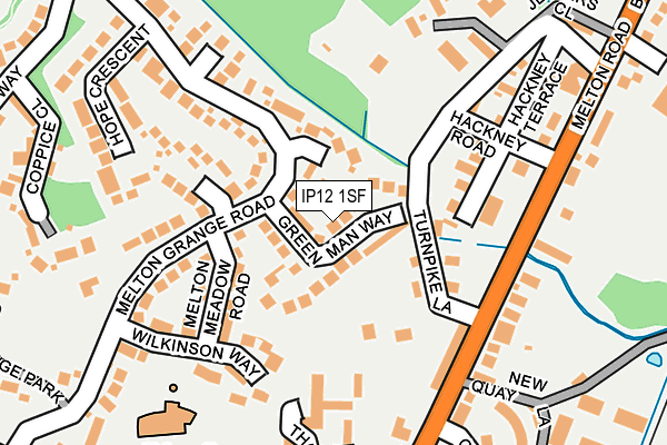 IP12 1SF map - OS OpenMap – Local (Ordnance Survey)