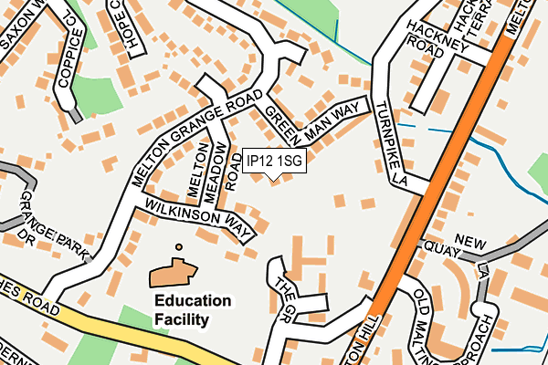 IP12 1SG map - OS OpenMap – Local (Ordnance Survey)