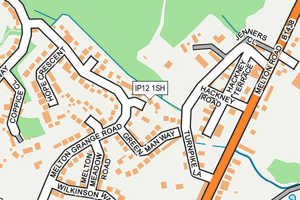 IP12 1SH map - OS OpenMap – Local (Ordnance Survey)