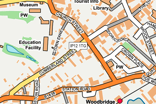 IP12 1TG map - OS OpenMap – Local (Ordnance Survey)