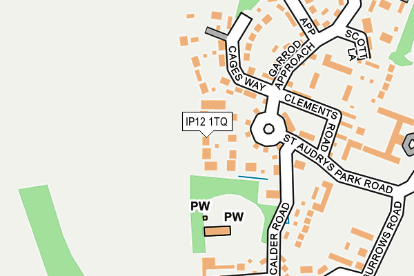 IP12 1TQ map - OS OpenMap – Local (Ordnance Survey)