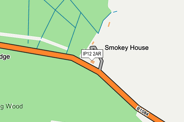 IP12 2AR map - OS OpenMap – Local (Ordnance Survey)