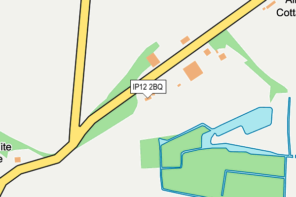 IP12 2BQ map - OS OpenMap – Local (Ordnance Survey)