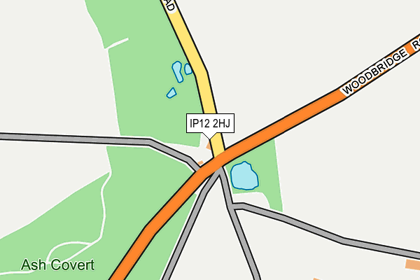 IP12 2HJ map - OS OpenMap – Local (Ordnance Survey)