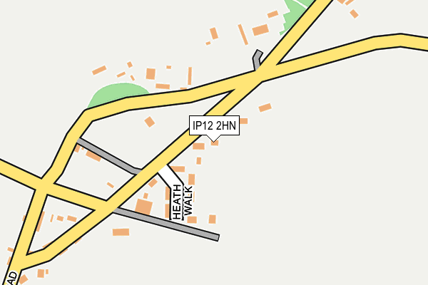 IP12 2HN map - OS OpenMap – Local (Ordnance Survey)