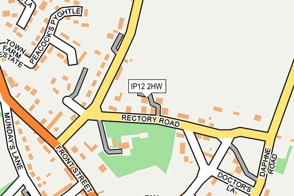 IP12 2HW map - OS OpenMap – Local (Ordnance Survey)