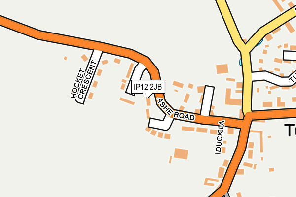 IP12 2JB map - OS OpenMap – Local (Ordnance Survey)