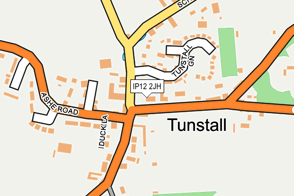 IP12 2JH map - OS OpenMap – Local (Ordnance Survey)