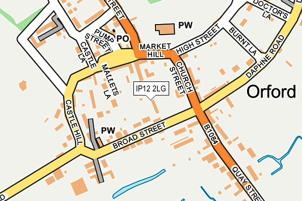 IP12 2LG map - OS OpenMap – Local (Ordnance Survey)