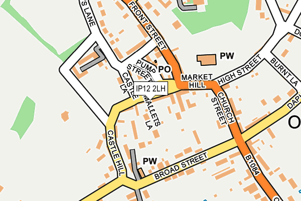 IP12 2LH map - OS OpenMap – Local (Ordnance Survey)