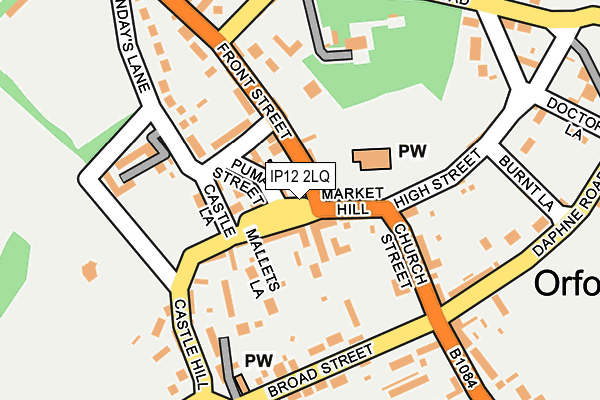 IP12 2LQ map - OS OpenMap – Local (Ordnance Survey)
