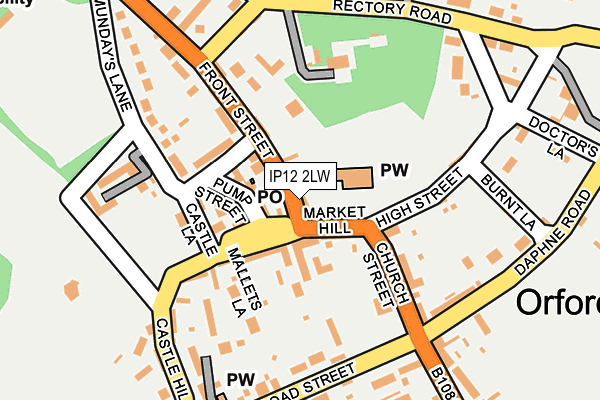 IP12 2LW map - OS OpenMap – Local (Ordnance Survey)