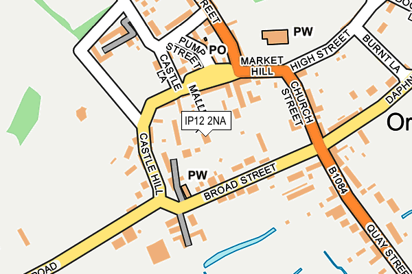 IP12 2NA map - OS OpenMap – Local (Ordnance Survey)