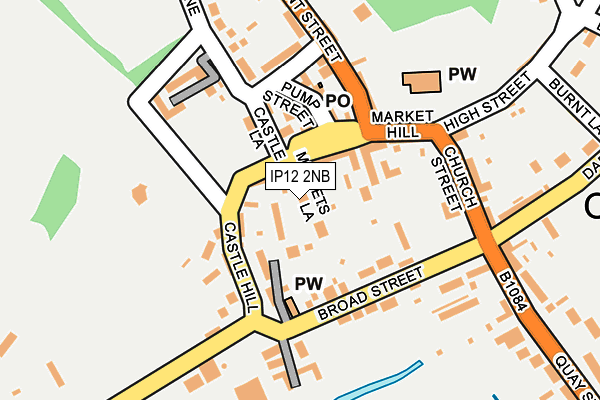 IP12 2NB map - OS OpenMap – Local (Ordnance Survey)