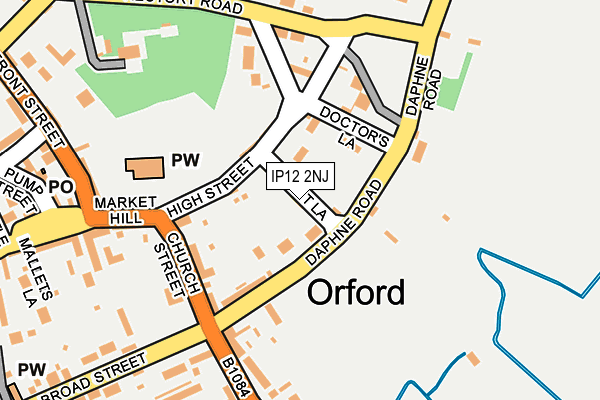 IP12 2NJ map - OS OpenMap – Local (Ordnance Survey)