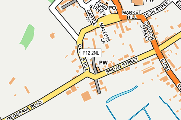 IP12 2NL map - OS OpenMap – Local (Ordnance Survey)