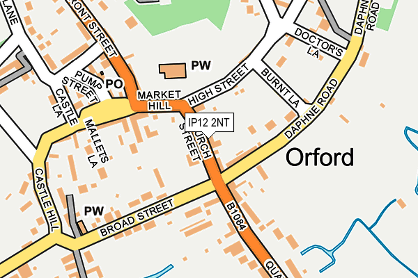 IP12 2NT map - OS OpenMap – Local (Ordnance Survey)