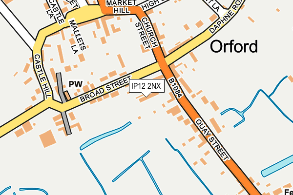 IP12 2NX map - OS OpenMap – Local (Ordnance Survey)