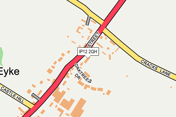 IP12 2QH map - OS OpenMap – Local (Ordnance Survey)