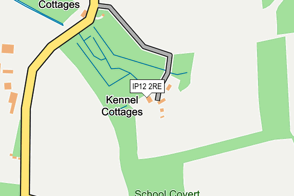 IP12 2RE map - OS OpenMap – Local (Ordnance Survey)