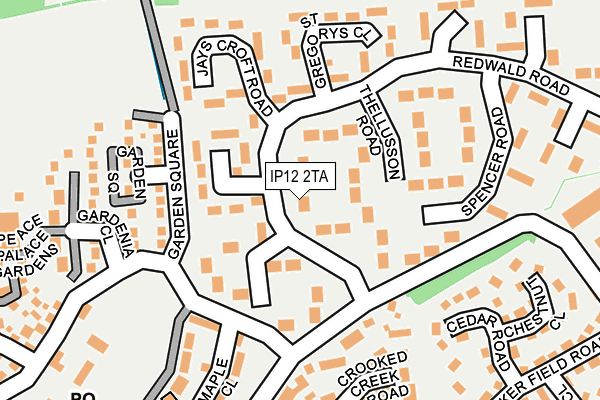 IP12 2TA map - OS OpenMap – Local (Ordnance Survey)