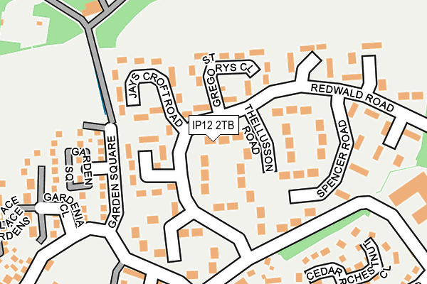 IP12 2TB map - OS OpenMap – Local (Ordnance Survey)