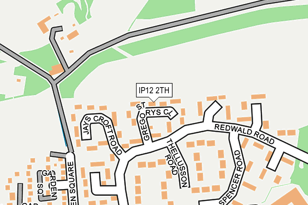IP12 2TH map - OS OpenMap – Local (Ordnance Survey)